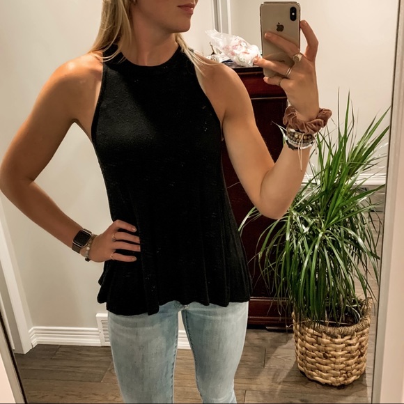 Black High Neck Bluenotes Ribbed Tank (size small) - Picture 1 of 3